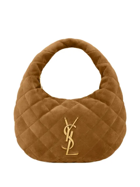 Saint Laurent Icarino suede shoulder bag Brown 8516891U807