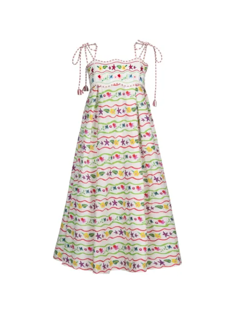 Celia B Lola floral-print dress White RS26CBD07