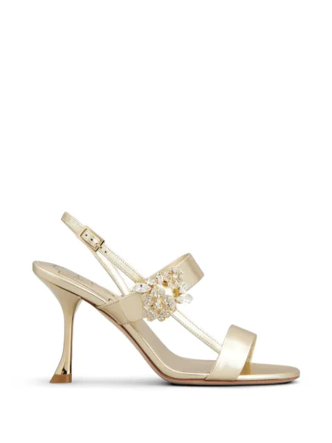 Roger Vivier Efflorescence buckle sandals Gold RVW81544800KAC