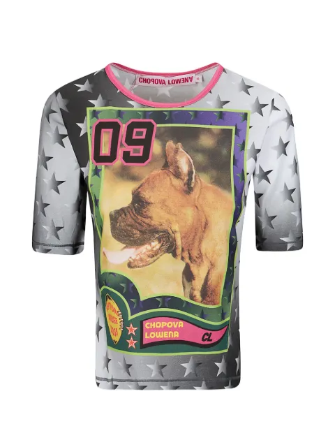 Chopova Lowena Deptford Dogs T-shirt Grey 2454DEPTFORDDOGSSSJERSEYTOPSS26