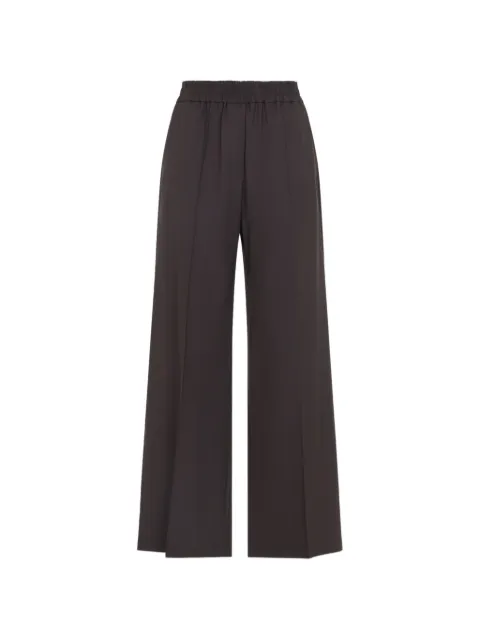 Brunello Cucinelli elasticated-waist pressed-crease trousers Grey MPW07P9002C019