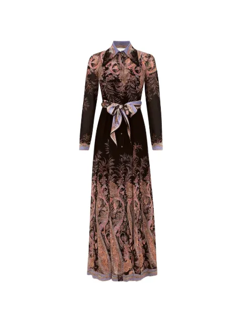 ZIMMERMANN Alchemy paisley-print belted maxi dress Black 5357DS262