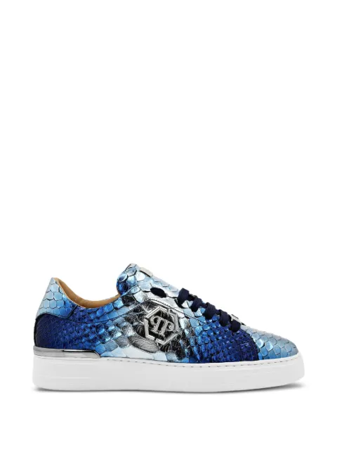 Philipp Plein python lo-top sneakers Blue PADSUSC0561PLE029P