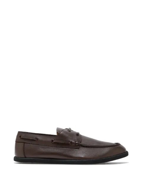 The Row almond-toe boat shoes Brown F1653L57