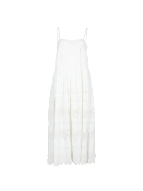 The Great. The Rosette crochet-trim maxi dress Neutrals D1078946