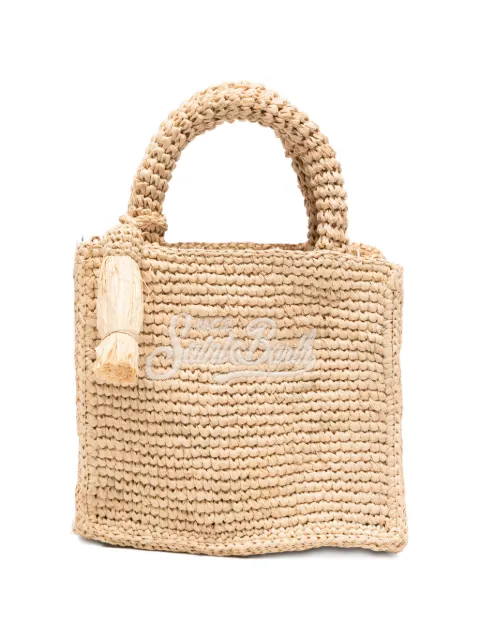 MC2 Saint Barth embroidered raffia tote bag Neutrals VAMI004