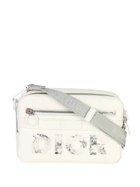 Christian Dior Pre-Owned x Daniel Arsham Safari leather messenger bag Neutrals 152315
