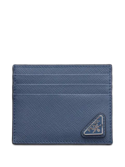 Prada Saffiano leather card holder Blue 2MC223QHH