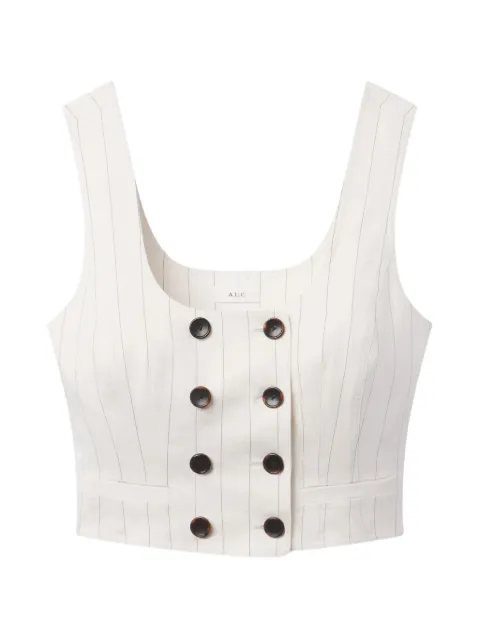 A.L.C. Darcy pinstripe double-breasted top White 5TOPS02061