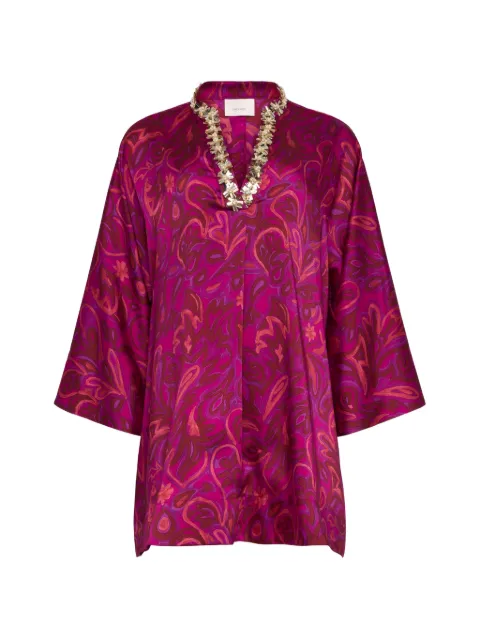 Cinq A Sept Arcia Paisley Bloom kaftan Purple ZD347011756ZPGRM