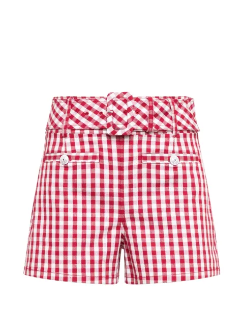 Cinq A Sept Allie gingham mini shorts Red ZP109611759Z