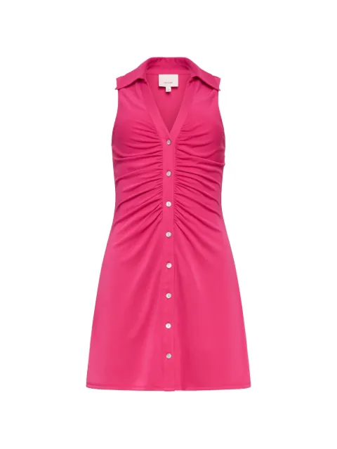Cinq A Sept Melinda ruched button-up dress Pink ZD30062741ZBTPU