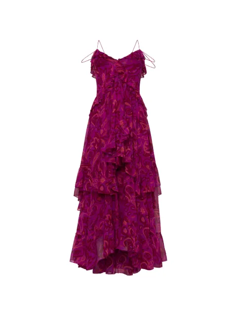 Cinq A Sept paisley-print ruffled maxi dress Pink ZD354011755ZPGRM