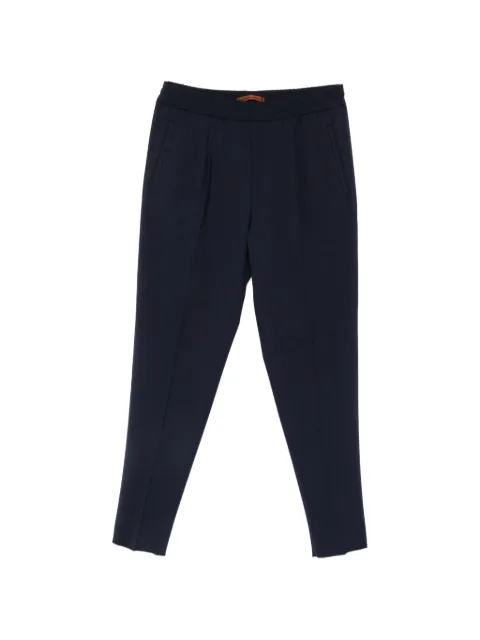 Zegna pleated elasticated-waist trousers Blue 73GCC23ZF818A3