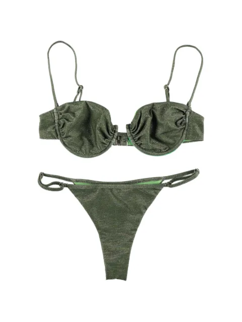 Matinée Marina gathered bikini Green CB7045