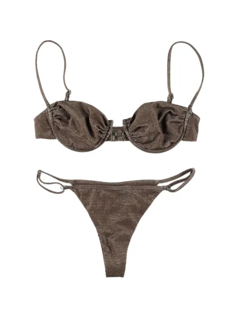 Matinée Marina gathered bikini Brown CB7045