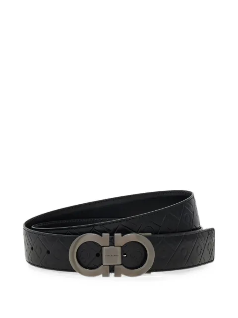 Ferragamo reversible and adjustable Gancini belt Black 794043