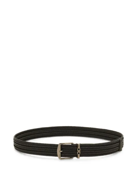 Ferragamo Gancini braided belt Black 793558