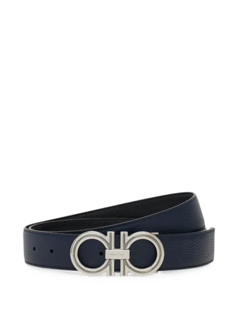 Ferragamo reversible and adjustable Gancini belt Blue 793650