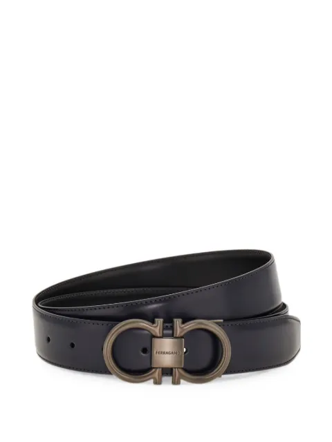 Ferragamo reversible and adjustable Gancini belt Blue 794013