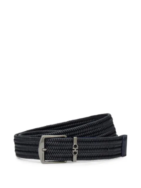Ferragamo woven belt Blue 794378