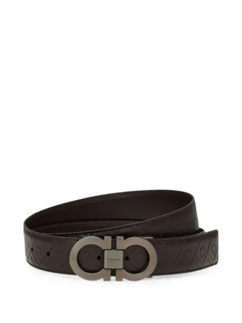 Ferragamo reversible and adjustable Gancini belt Brown 794044