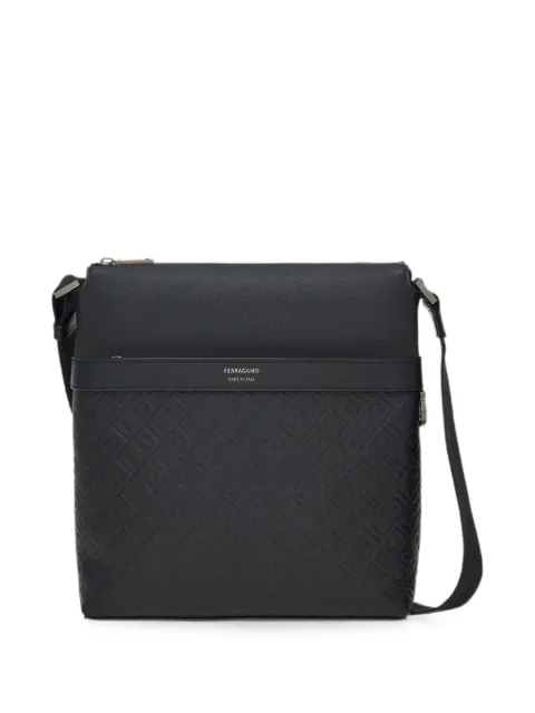 Ferragamo monogram messenger bag Black 793969