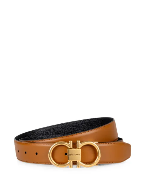 Ferragamo reversible and adjustable Gancini belt Neutrals 796675