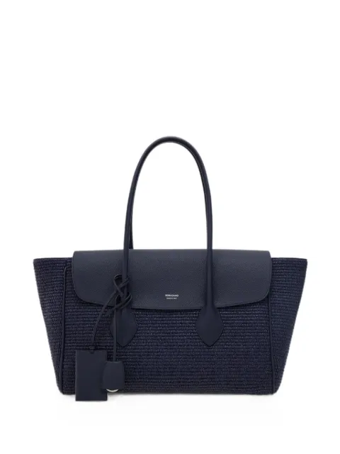 Ferragamo East-West tote bag (L) Blue 793514