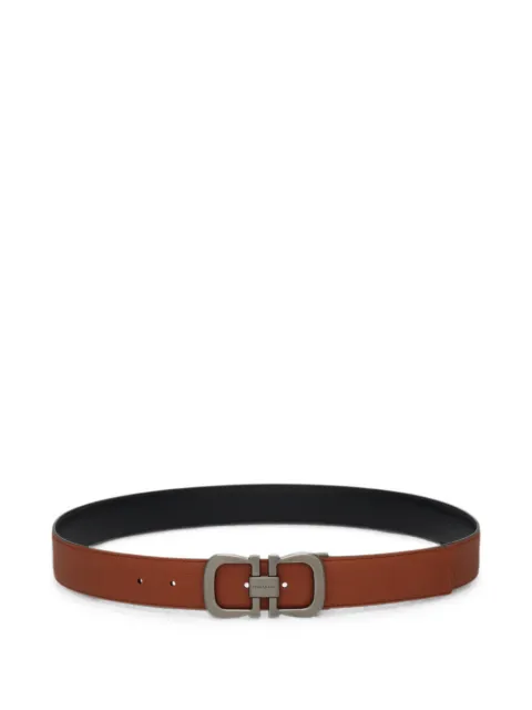 Ferragamo Gancini reversible adjustable belt Brown 795581