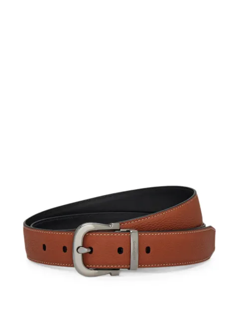 Ferragamo Gancini reversible leather belt Neutrals 795402