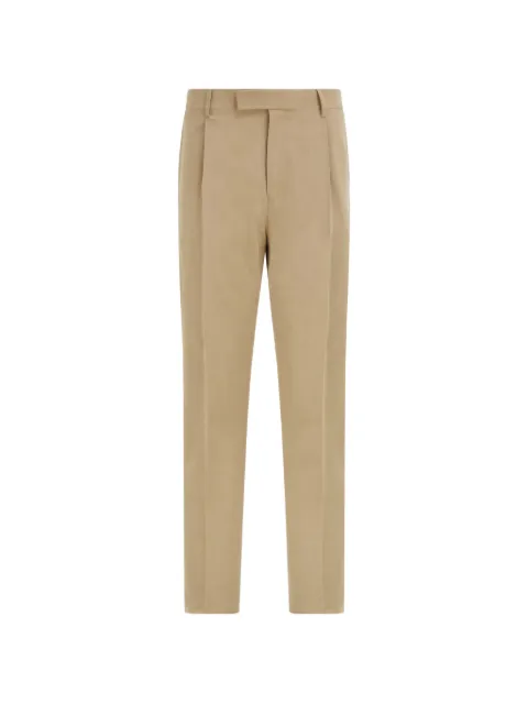 Ferragamo silk and wool tailored trousers Neutrals 793722