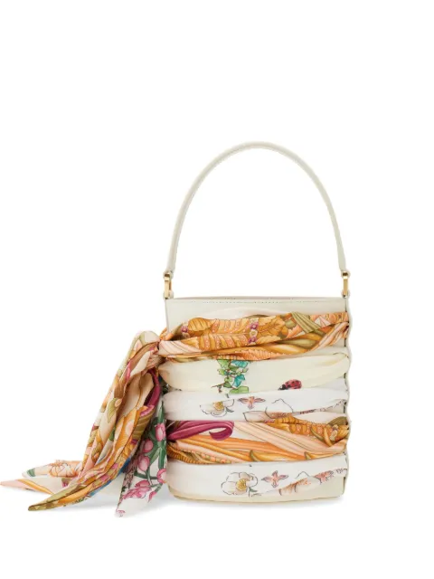 Ferragamo mini bucket bag with foulard White 793438
