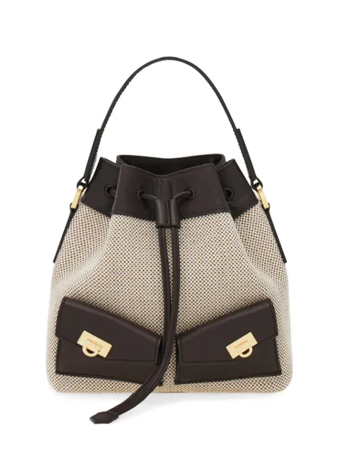Ferragamo multipocket bucket bag Brown 793816