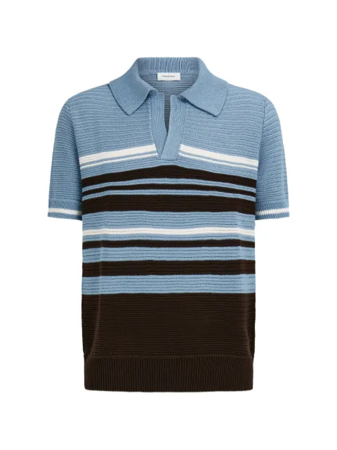 Ferragamo cotton knit polo shirt Blue 793891