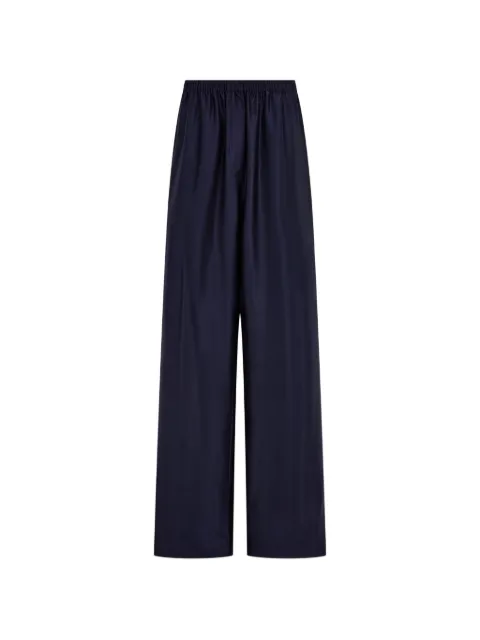 Ferragamo silk trousers Blue 794657