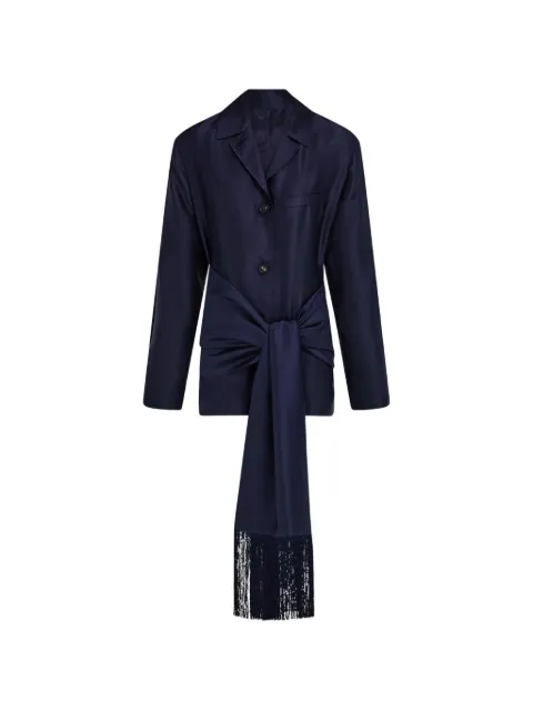 Ferragamo silk shirt jacket Blue 794656