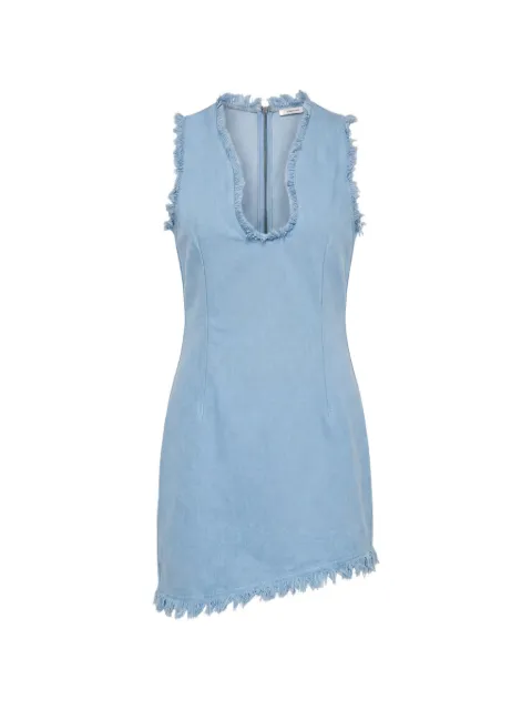 Ferragamo mini dress with frayed edges Blue 794659