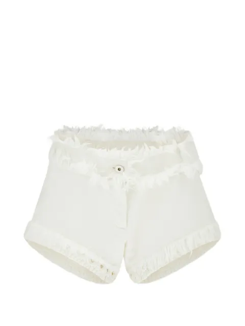 Ferragamo denim shorts with frayed detail White 793945
