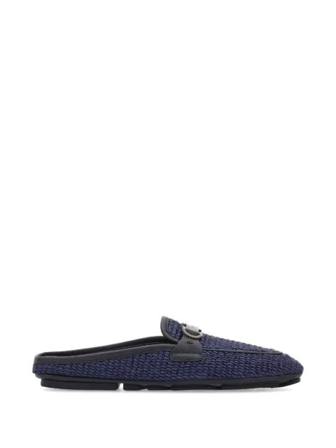 Ferragamo Gancini ornament mules Blue 794254