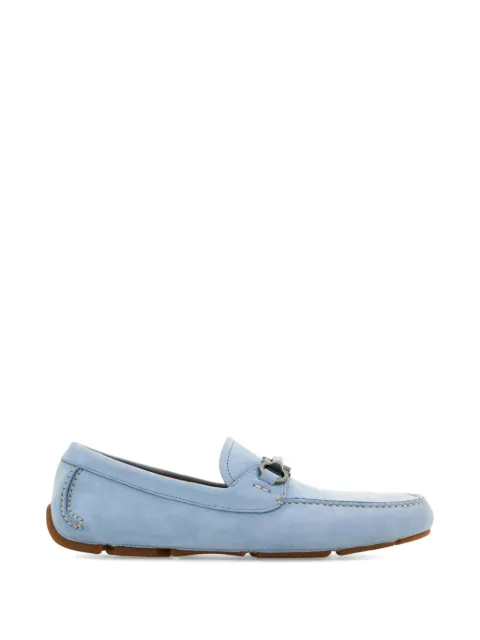 Ferragamo Gancini ornament driver loafers Blue 792904
