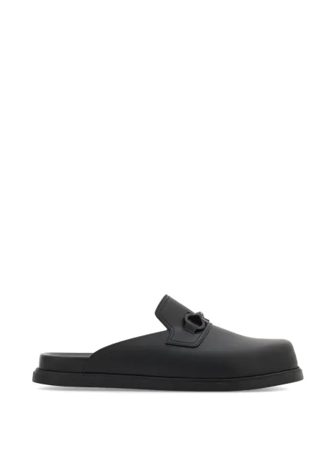 Ferragamo Gancini ornament mules Black 795190