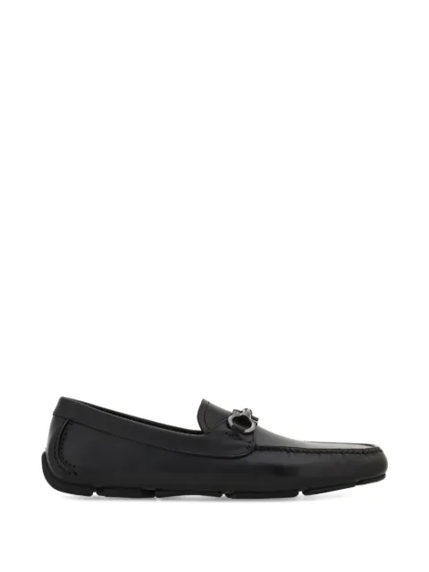 Ferragamo Gancini ornament driver loafers Black 792901