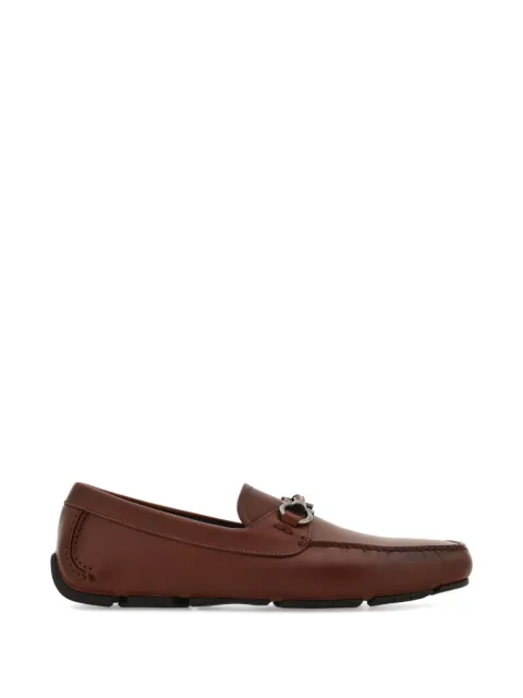 Ferragamo Gancini ornament driver loafers Brown 792899