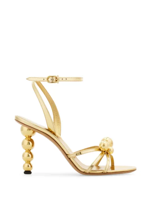 Ferragamo spherical heel sandals Gold 794809