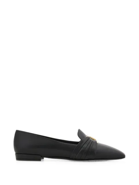 Ferragamo Gancini ornament loafers Black 795363