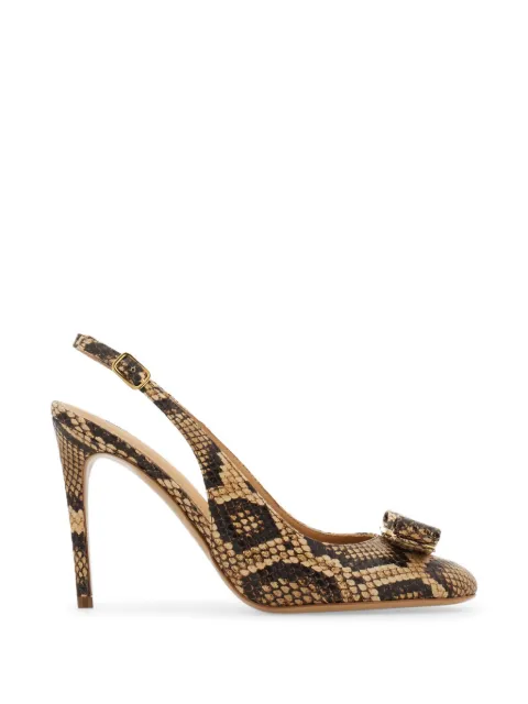 Ferragamo Vara bow slingback Neutrals 795051