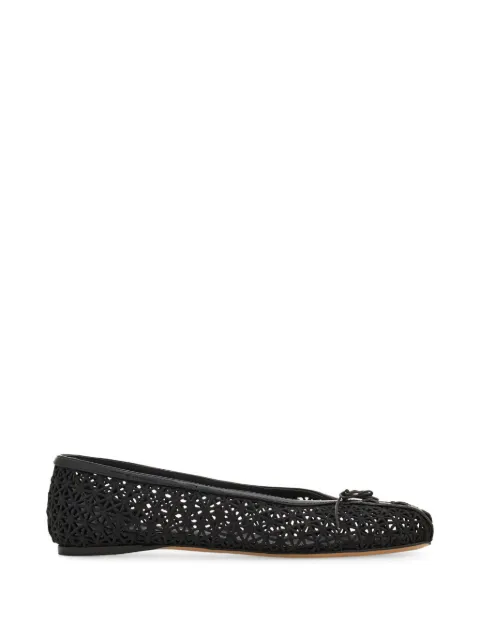 Ferragamo lace ballet flats Black 790208