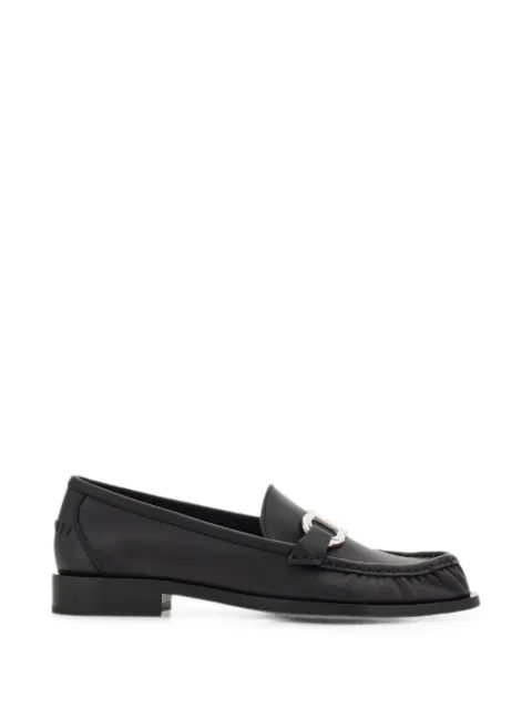 Ferragamo Gancini leather loafers Black 795381
