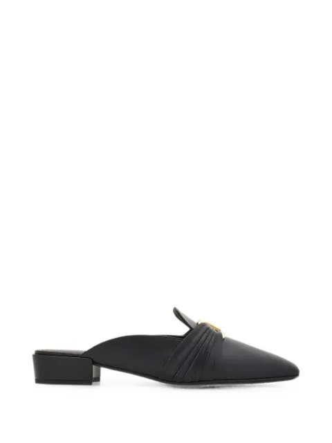 Ferragamo Gancini-ornament mules Black 795366